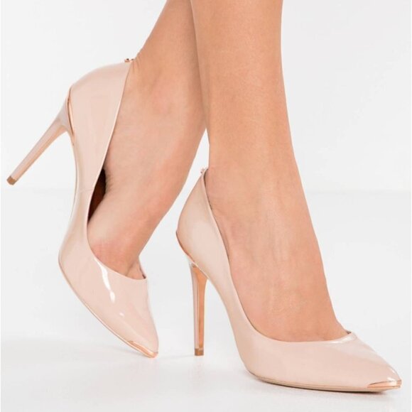 TED BAKER LONDON Pink Nude Cinderella Kaawa Pump Heels Size 41 - Picture 2 of 10